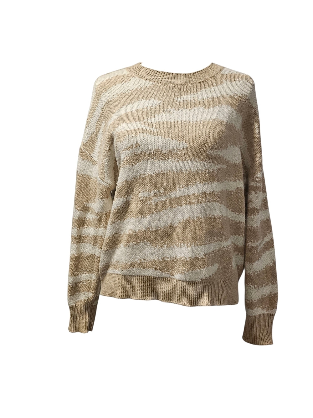 RAILS Virgo Sweater Camel Zebra Stripe Small